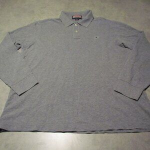 Vineyard Vines shirt polo Mens Large Long Sleeve Dark Heather Gray